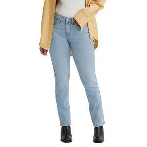 NWT Levi's Womens 314 Shaping Straight Mid-Rise Jeans Blue Size 6/28 $80 EE048